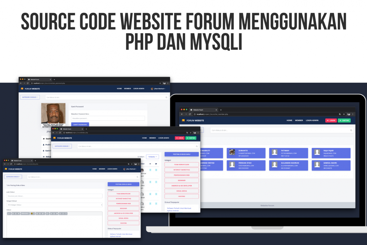 Source Code Website Forum Menggunakan PHP dan MySQLi